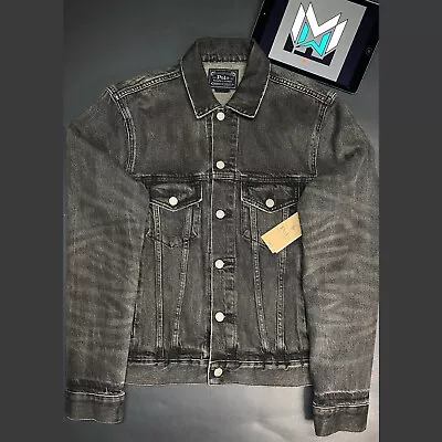 Polo Ralph Lauren Crown Crest Trucker Denim Jacket Men’s Medium 119 • $120