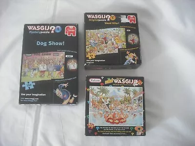 Wasgij Mini Jigsaw Puzzles Bundle 54 150 Pieces Dog Weed Splash Complete • £8.99