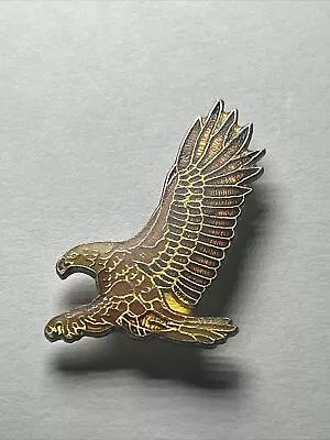 Vintage 70’s 80’s - Attacking BALD EAGLE - Metal Lapel Hat Pin  Gold Tone • $15