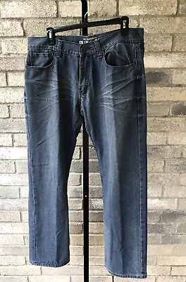 Plugg Jeans Men's Size 34 X 30 Blue 5 Pocket Distressed J2 • $19.99