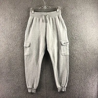 Mens Beck & Hersey Size Medium Grey Casual Cuffed Cargo Sweatpants • £11.99