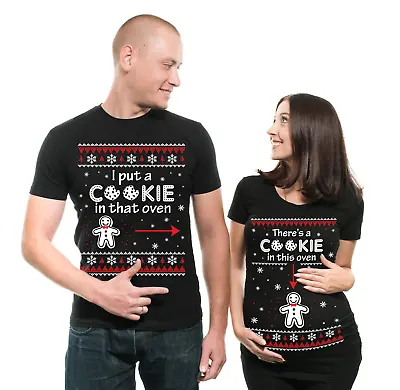 Christmas Couple Matching Maternity Tees Best Christmas Gift Pregnancy Shirt The • $31.67