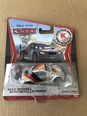 Mattel Disney Pixar Cars 2 MAX SCHNELL  Metallic Car Silver Racer Series Kmart • $5.95