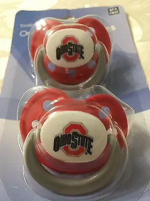 Pacifier Ohio State Buckeyes Binky 2-Pack Baby Fanatic  Baby Supplies New In Pkg • $11.79