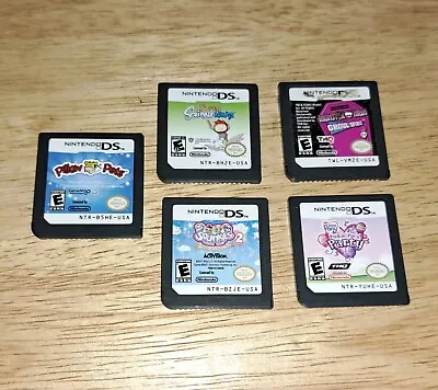 Lot X5 Nintendo DS Games Monster High MLP Pinkie Pie Party Pillow Pets Squinkies • $19.36