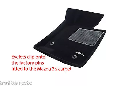 Fits Mazda 3 2014 - 2019 BM/BN Model - Genuine 3D Black CARPET Car Floor Mats • $195