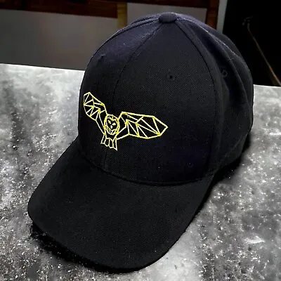 Night Owls Baseball Hat Cap Embroidered Black & Yellow Line Art Adjustable OSFM • $8.99