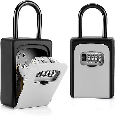 Lock Box Over Knob Door Handle Pin Security Safe 4-Digit Combo 6 Key Waterproof • $15.99