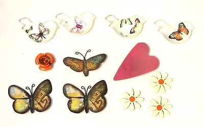 12 Kelly Rae Roberts Demdaco Lot Of Magnets Glass Metal Birds Butterflies Flower • $17