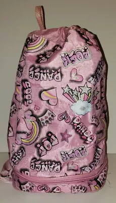 Dance Canvas Tote Bag Pink Easy Synch Closure Separate Storage Barrel CLEARANCE  • $9.19