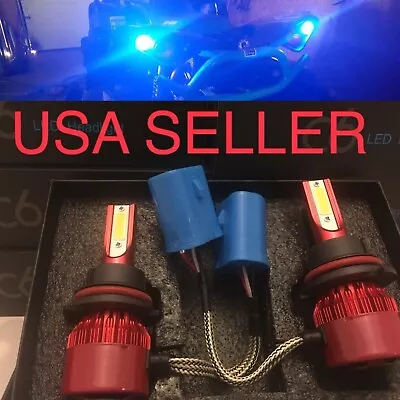 9007 Size SUPER BLUE Color LED Headlight Bulbs Kit Hb5 Auxito 10k Lights 10000k • $25.99