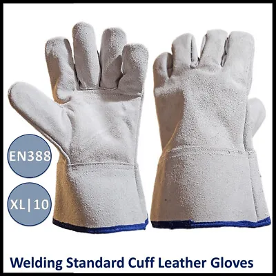 Welding Gloves Heat Resistant BBQ/Oven/MIG/TIG Welder Welder Gauntlets • £5.65