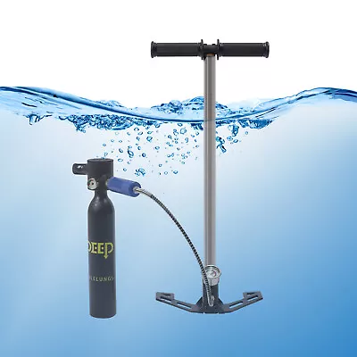 Mini Air Scuba Tank Diving Kit 0.5L Oxygen Cylinder Tank+Pump Snorkeling Breath • $132.05