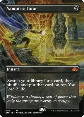 Vampiric Tutor - Foil Extended Art DMR NM MTG • $62.99