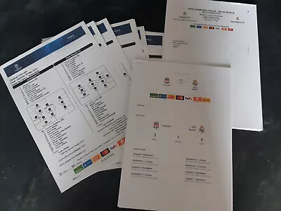 LIVERPOOL REAL MADRID 2022 UEFA Champion League Final Team Sheets Not Ticket • £17.99