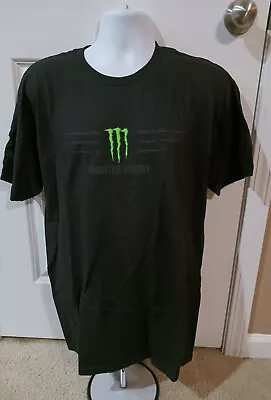 Monster Energy Black Short Sleeve Tshirt Mens Large • $18.50