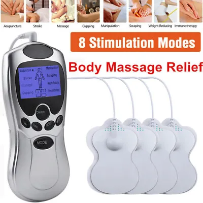Electric Stimulation Pulse Muscle Massager Tens Unit Machine Therapy Pain Relief • $9.99