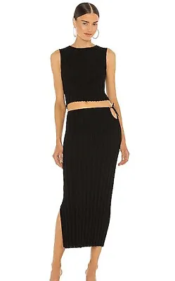 $185 • Buy Aya Muse Black Two-Piece Top And Skirt Set Size. M