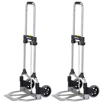 Magna Cart Personal 160lb Capacity MCI Folding Alloy Steel Hand Truck (2 Pack) • $105.99