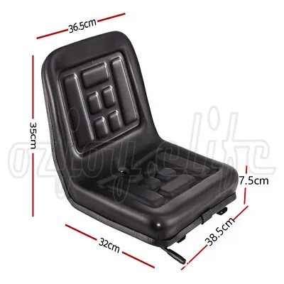 Universal Tractor Seat Forklift Excavator Bulldozer Suspension Backrest Leather • $83.55