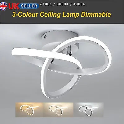 Bedroom Ceiling Lights LED Ceiling Light Dimmable Modern Living Room Lights • £14.69