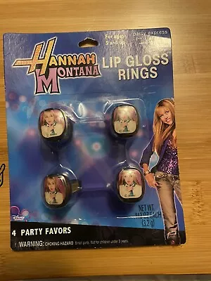 Hannah Montana Lip Gloss Rings Party Favors Hallmark Lot • $15