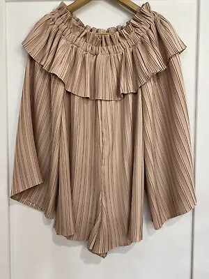 $45 • Buy ALICE McCALL Grand Amour Pleated Playsuit Sz 4 Nude Off Shoulder