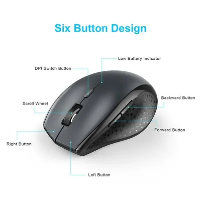 £8.99 • Buy Tecknet Bluetooth Wireless Mouse BM308 Pro 2.4 GHz Cordless Optical PC Laptop 