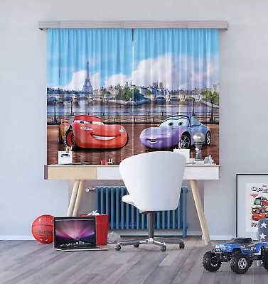 £38.98 • Buy Pair Of Ready Made Disney Photo Curtains Cars 180x160cm Lightning McQueen 