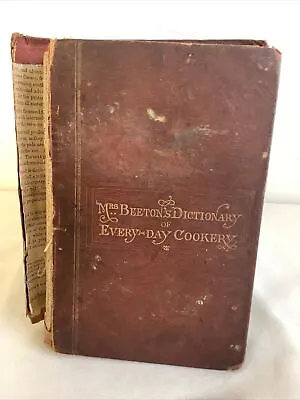 Mrs Beeton's Dictionary Of Every Day Cookery Antique Book • £10.95