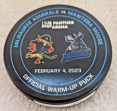 February 4 2023 Milwaukee Admirals / Manitoba Moose Warm Up Puck From 5-4 Win • $9.99