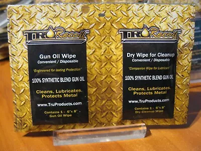 6 Each Gun Oil & Dry Cleanup Wipes Cleans Lubricates & Protects Metal For Travel • $9.32