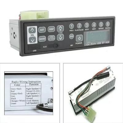 $145.91 • Buy Bluetooth Tractor Radio AM/FM/ WB/ USB/ AUX Excavator Truck Dozer Komatsu Loader