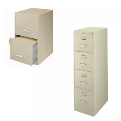 (Value Pack) 2 Drawer And 4 Drawer Letter File Cabinet Set In Putty • $404.88