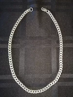 Heavy 62g Solid Silver 925 Curb Chain Necklace Approx 20  / 50cm Long • £79.95