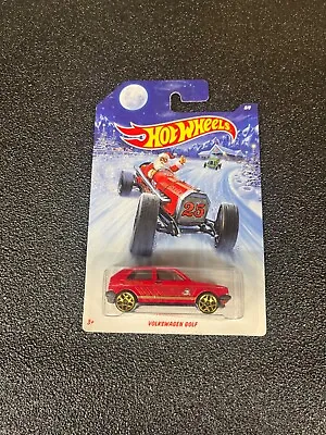 Hot Wheels Holiday Hot Rods Volkswagen Golf 8/8 Red Original Packaging • $5