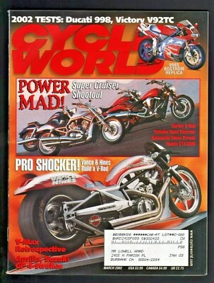 $14.92 • Buy 2002 March Cycle World - Vintage Motorcycle Magazine - Victory V92TC Ducati 998