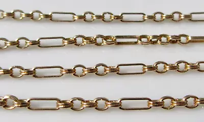 9ct Gold Necklace - Vintage 9ct Rose Gold Figaro Swivel Clasp Chain (18 Inches) • £495