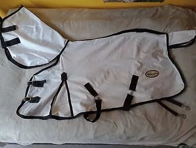 £21.90 • Buy Cwell Equine Fly Rug Mini/shetland/pony, Attached Neck Cover, Soft Mesh, White