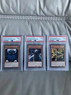 Yu-Gi-Oh! Obelisk Slifer Ra God Card Set TN19 - PSA 9  • £90