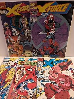 X-Force #1 2 3 4 Set & New Mutants 98 Fascimile Deadpool Marvel 1991 • $22
