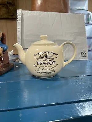 Charlotte Watsons Tea Pot By Henry Watson VGC Cream Black Classic Style 1.3L • £19.46