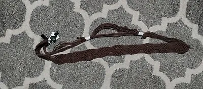  Designer Lauren Ralph Lauren Macrame Belt Brown New With Tags • $14.99