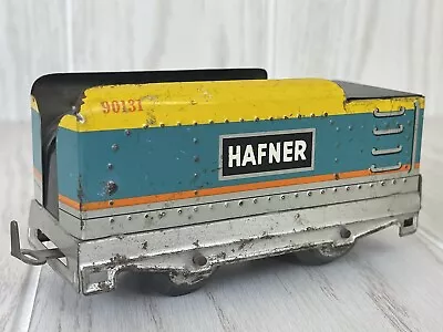 Vintage HAFNER TENDER COAL CAR Tin Lithograph 90131 Metal Wheels Couplers - T8B • $30