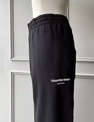 COUNTRY ROAD Logo Sweat Track Pant Black | SIZE: XL 16 | $119 New • $79.95