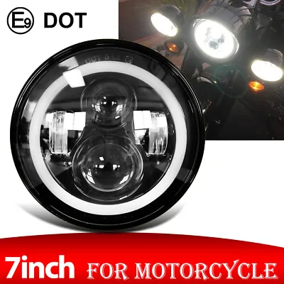 7   Inch LED Motorcycle Headlight Projector Headlight Hi/Lo Light Motorbike Lamp • £20.99