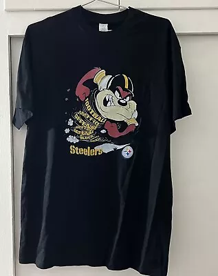 NFL Pittsburgh Steelers Tazmanian Devil Vintage T Shirt Men's Large • $24.99