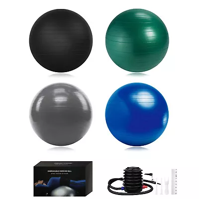$12.99 • Buy 17 -36  Yoga Ball Exercise Anti Burst Fitness Balance Workout Stability W Pump