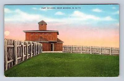 Mandan ND-North Dakota Fort McKeen Antique Vintage Souvenir Postcard • $7.99