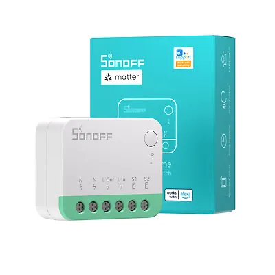 1-3x SONOFF MINIR4M Wi-Fi Switch Matter Compatible DIY Smart Home Control Module • $28.49